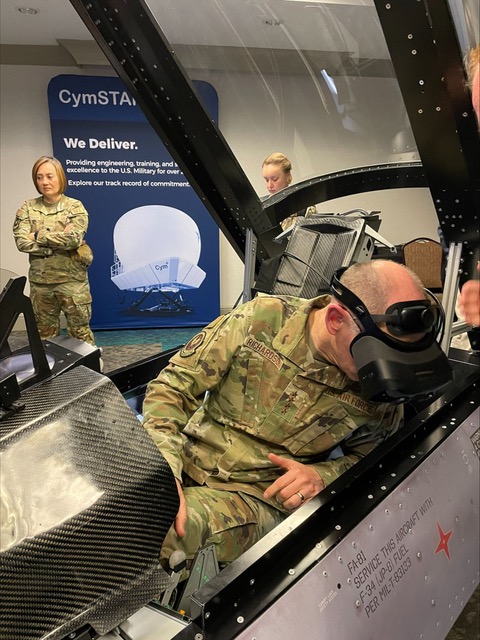 Fighter pilot - piloting PFC Defense F16 Simulator